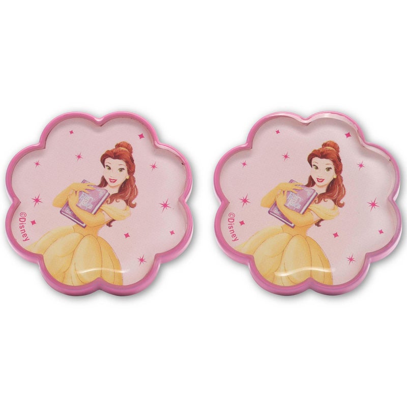 Open Road Brands Disney Beauty and The Beast Belle Acrylic Knobs Beautiful Scalloped Princess Knobs for Dresser or Cabinet Pack of 2 - Image 2