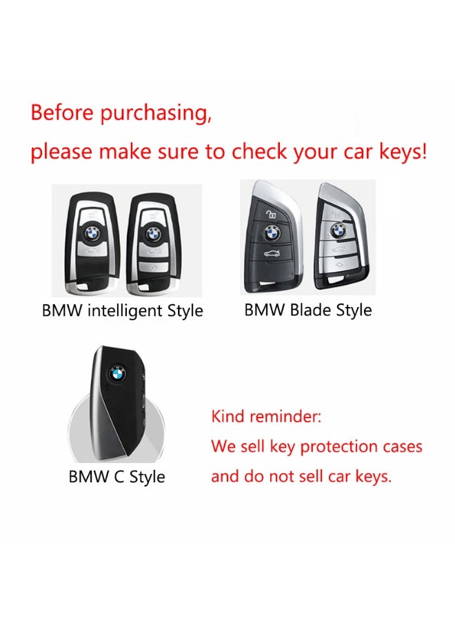 بي إم دبليو عصرية عالية الجودة نابا نسيج سيارة مفتاح الحماية حالة مناسبة ل BMW X1 / X2 / X3 / 320li / 5 سلسلة / 3 سلسلة / 7 سلسلة / 525li سيارة مفتاح القشرة حالة - Image 2