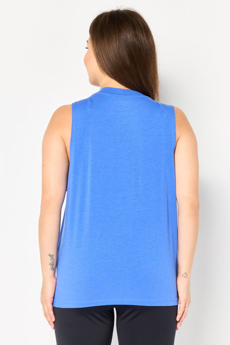 DKNY Sport Women Sportswear Fit Sleeveless Outdoor Tank Top, Blue - Image 4