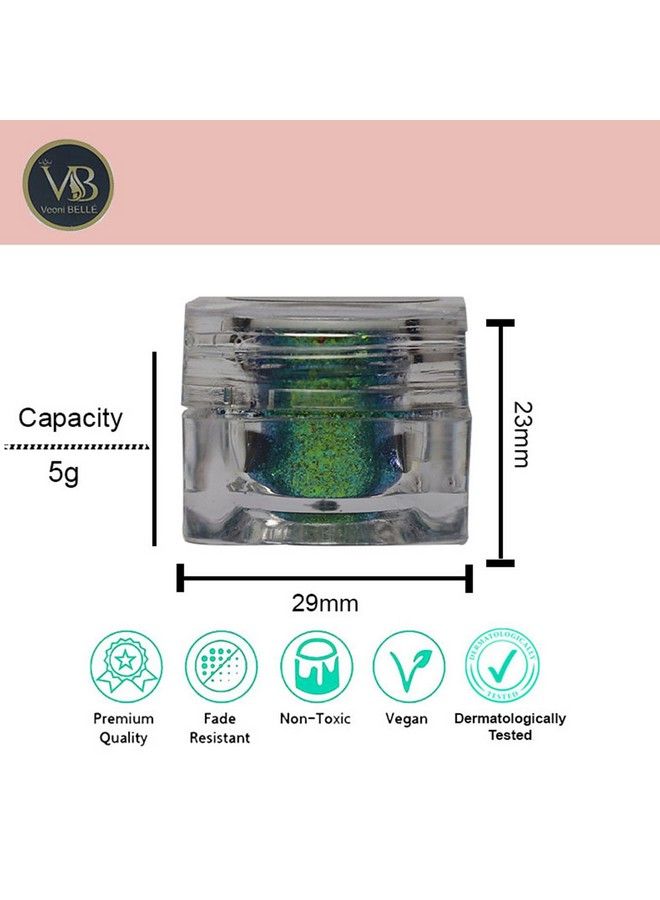 Veoni Belle Multichrome Duochrome Eyeshadow Flakes Pigment(Shade Name Snow White Flakes) - Image 5