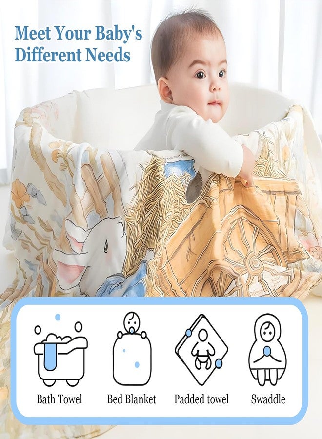 TinyTotsJoy Baby Bath Towels, Super Soft Cotton Receiving Blanket for Baby's Delicate Skin,Swaddle Blanket for Newborns Toddlers Boy Girl,Baby Registry as Shower - Image 2