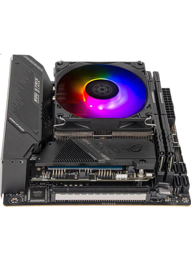 SilverStone مبرد وحدة المعالجة المركزية سيلفرستون داون-بريشر Hyh90 (يدعم AMD AM5، إنتل 1700، منصات متعددة/أربعة أنابيب حرارية/متوافق مع صناديق ITX/مروحة PWM) - Image 3