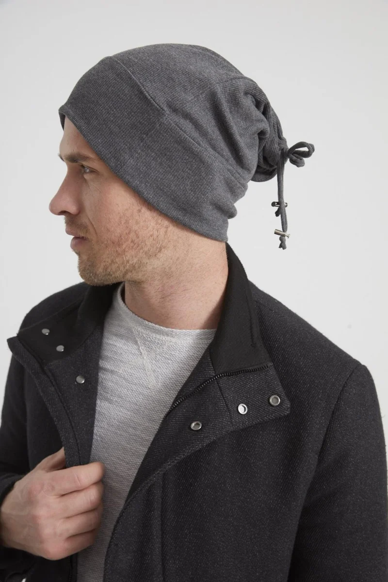 بوتيكجيز Smoked Men's Young Businessman Smoked Rope Hat Beret Sports Comfortable Cotton Camisole