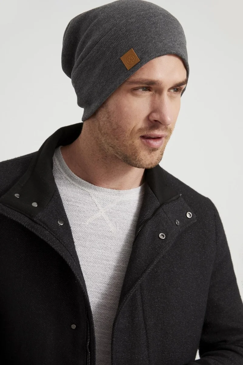بوتيكجيز Smoked Men's Young Businessman Smoked Rope Hat Beret Sports Comfortable Cotton Camisole
