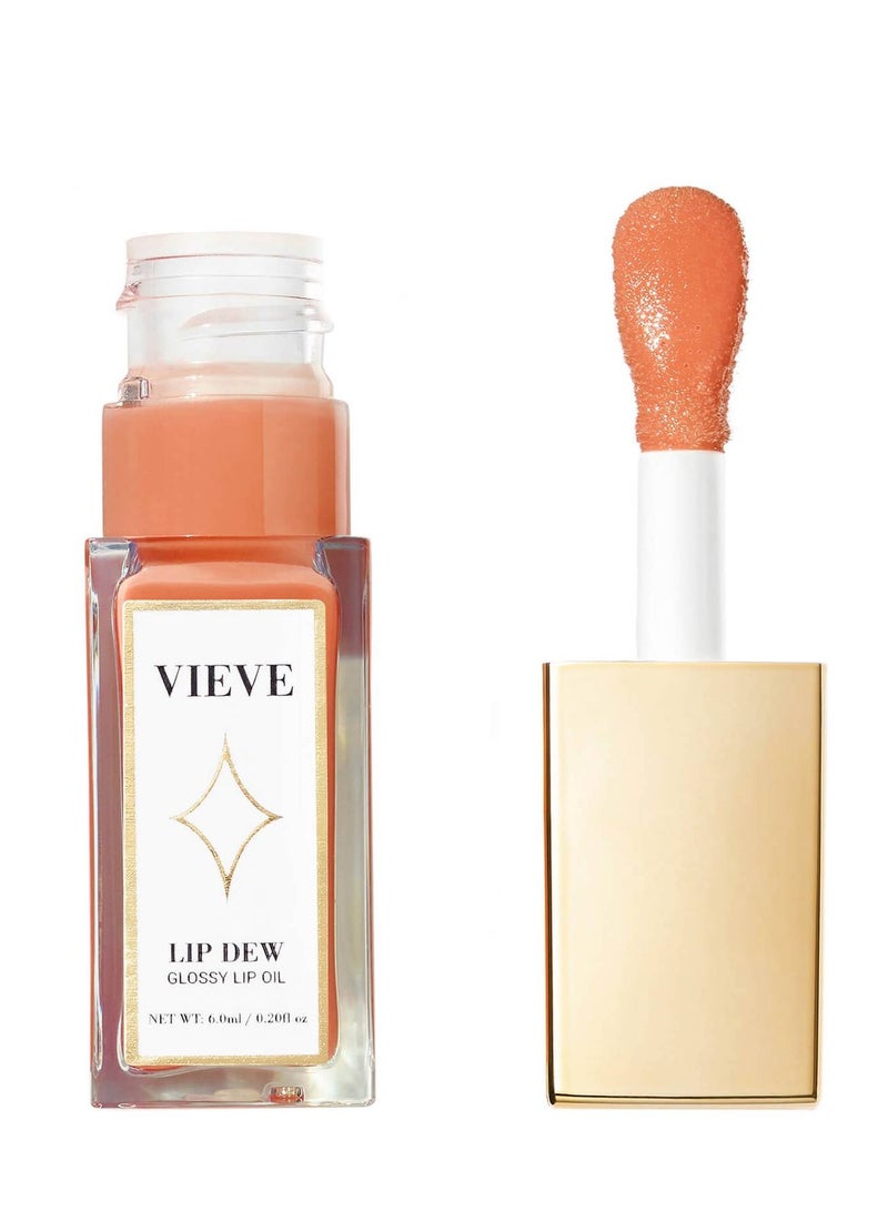 VIEVE Lip Dew Glossy Lip Oil-Pesca, 6ml - Image 1