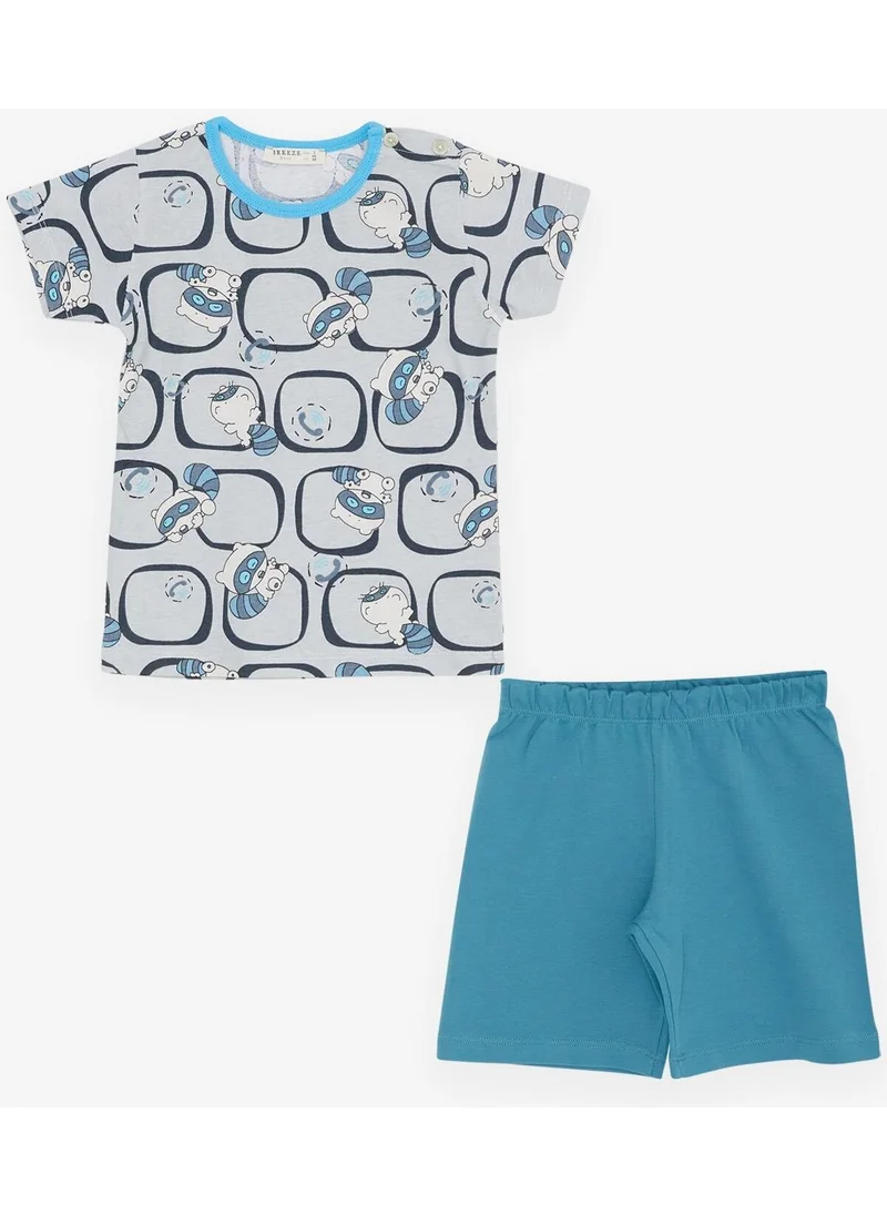 بريز Girls & Boys Baby Boy Pajama Set, Cute Raccoon Patterned 9 Months-3 Years, Gray