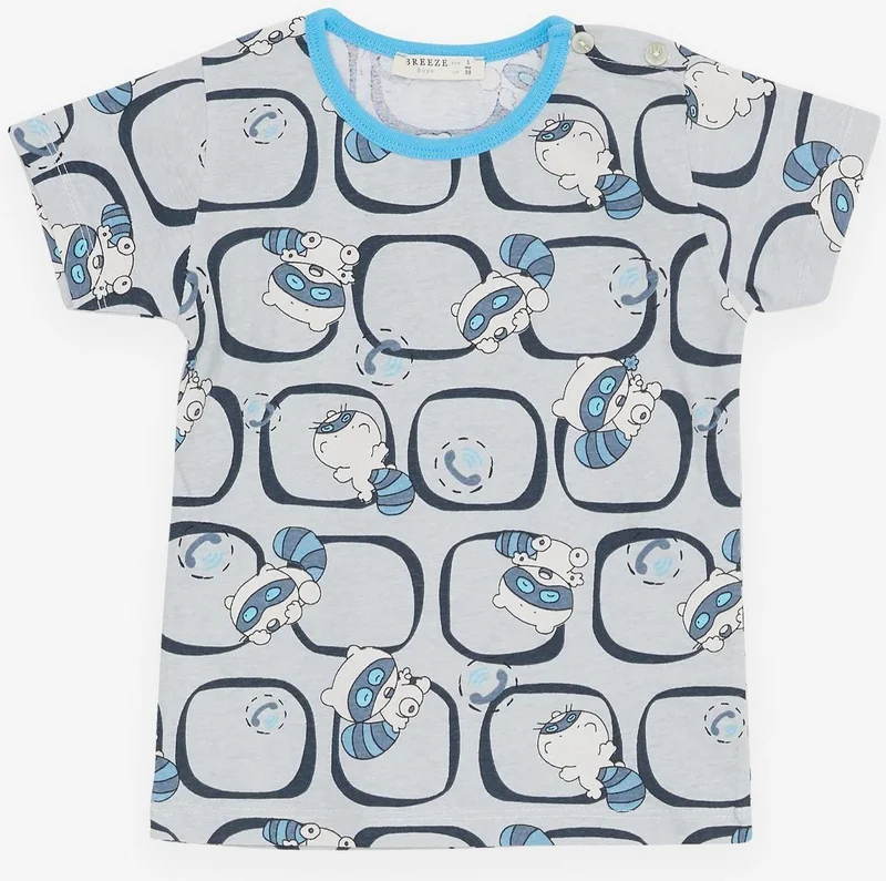 Breeze Girls & Boys Baby Boy Pajama Set, Cute Raccoon Patterned 9 Months-3 Years, Gray
