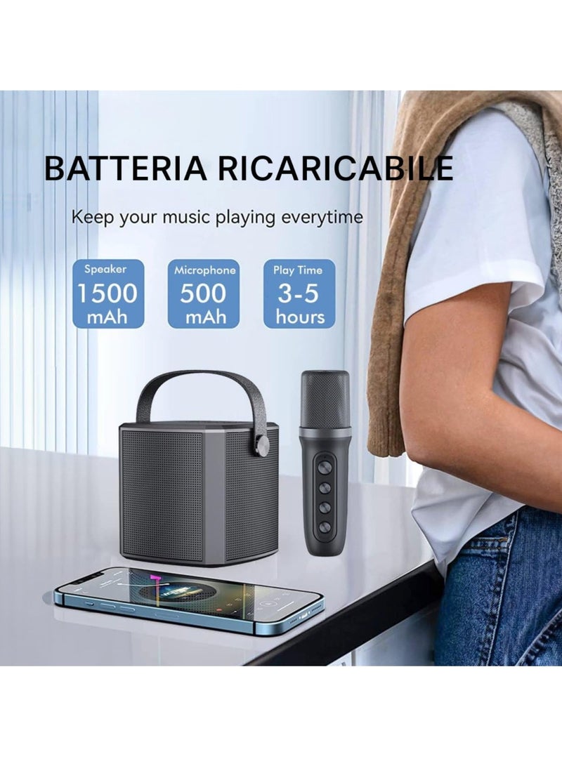 TIGER Portable Bluetooth Karaoke Speaker – Rechargeable Wireless Microphone, Type-C Charging, Various Voice Modes, TF Card Support, Wireless Karaoke System for Home, Parties, and Travel - Image 4