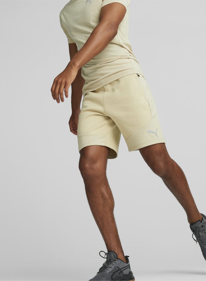 PUMA EVOSTRIPE Mens Beige Shorts - Image 1