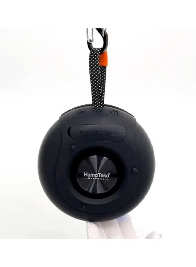 Haino Teko S40 Portable Wireless Bluetooth Speaker with HiFi Sound Quality, Button Control, and RGB Lighting – Compact and Stylish Black Bluetooth Speaker for Music, Parties, and Outdoor Use - Image 4