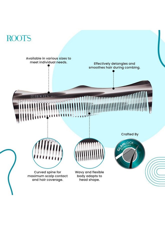 Roots Roots - Yoga Comb For Men And Women - Stylish Hair Wavy And Flexible body adapts Combs - Flexible Effectively Detangle And Smoothes Hair Comb - Module No. YC2 - Image 2