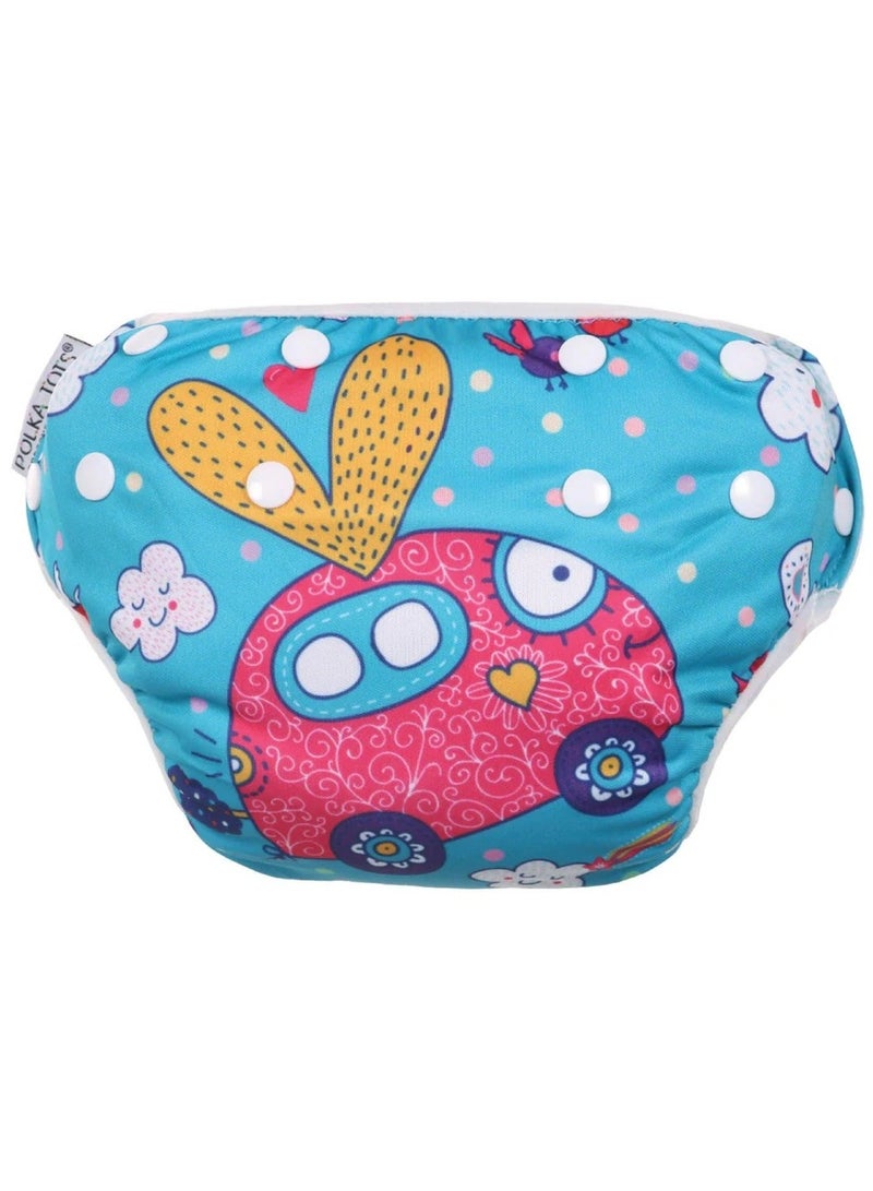 Polka Tots Polka Tots Reusable Swim Diaper - Car  - Image 1
