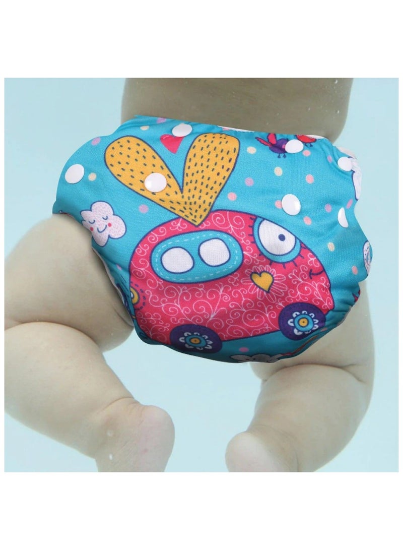 Polka Tots Polka Tots Reusable Swim Diaper - Car  - Image 2