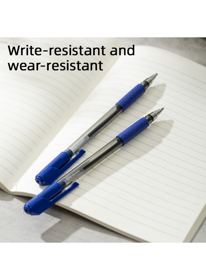 Deli أقلام حبر جاف دلي Q01630 على شكل سهم، 0.7 مم نقطة رفيعة، حبر أزرق، مقبض ناعم، أقلام كتابة سلسة للمكتب والمدرسة، عبوة 12 قلم. - Image 2