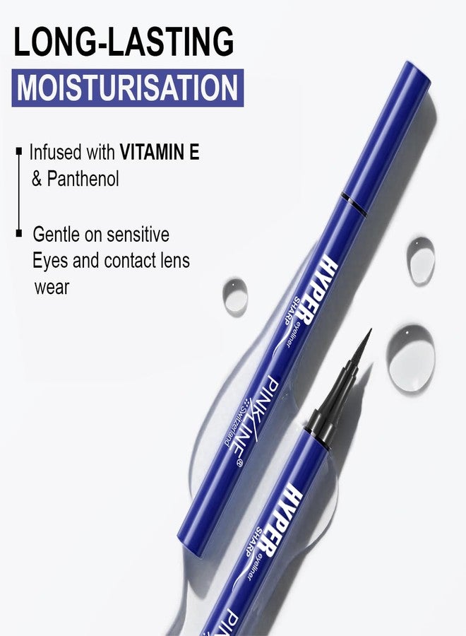 بينك لاين قلم تحديد العيون السائل بينكلاين إبيك إنك لاينر بيرفكت بوينت بلس، يدوم طويلاً، مقاوم للماء، برأس فرشاة، سريع الجفاف، مقاوم للتلطخ، دقيق للغاية، أسود - Image 5