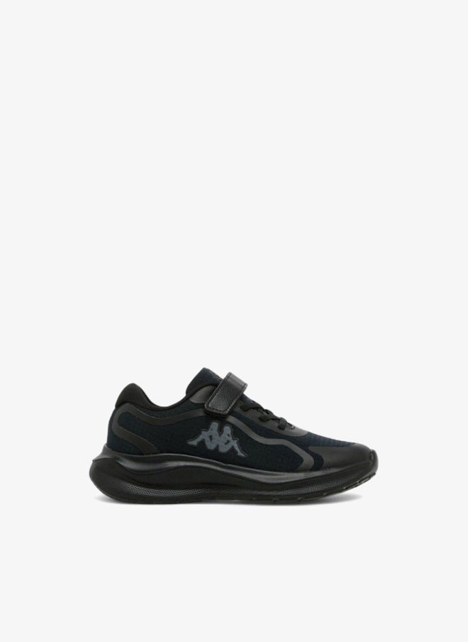 Kappa Girls' Logo Print Sports Shoes with Hook and Loop Closure - Image 1