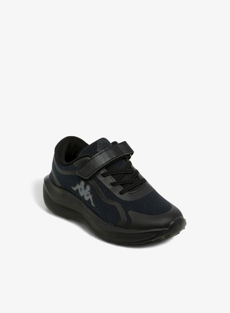 Kappa Girls' Logo Print Sports Shoes with Hook and Loop Closure - Image 2