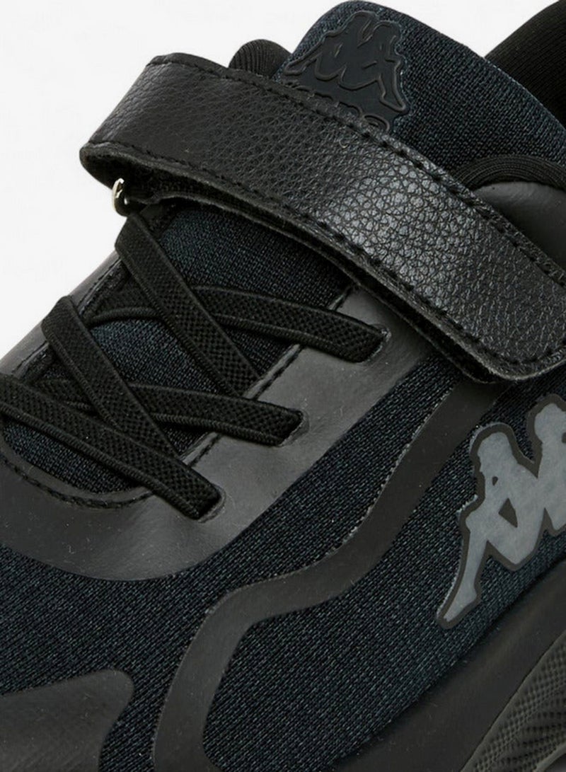 Kappa Girls' Logo Print Sports Shoes with Hook and Loop Closure - Image 4