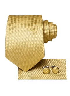 Men 63Inches Tie Set Extra Long Necktie Paisley Tie Pocket Suqare Cufflinks Big And Tall Men Tie,Gold - pzsku/Z47EA8FEC90BDADAA46A3Z/45/_/1735567056/87065584-071d-49c2-a343-b2a3040aad2a