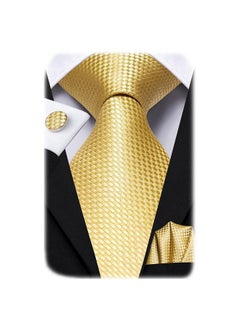 Men 63Inches Tie Set Extra Long Necktie Paisley Tie Pocket Suqare Cufflinks Big And Tall Men Tie,Gold - pzsku/Z47EA8FEC90BDADAA46A3Z/45/_/1735567093/e652e45f-9d2c-40a5-bee7-7fc058cfeaa8