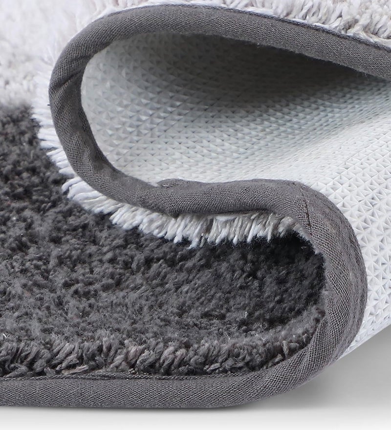 Obsessions Quick Dry Anti Skid Cotton Bath Mat (40 x 60 cm, Grey) - Image 4
