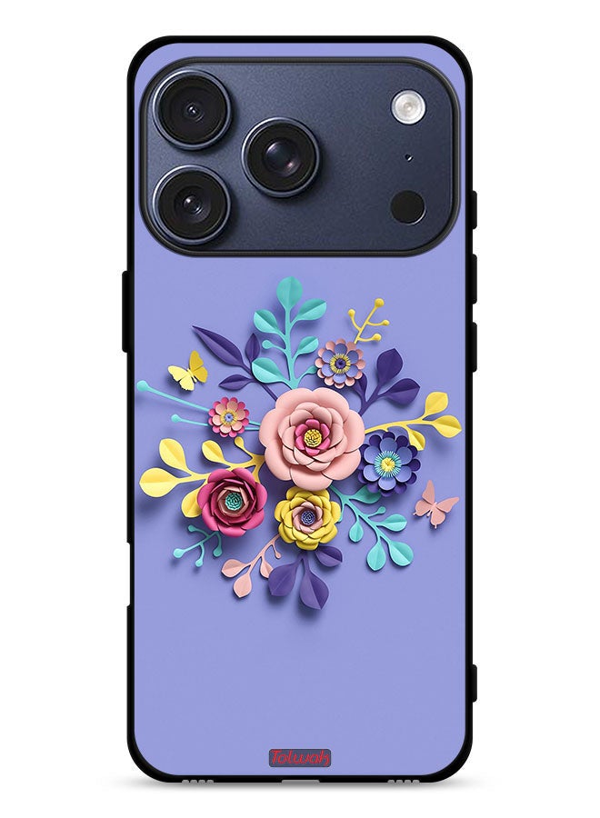Tolwak Apple iPhone 17 Pro Protective Case Cover Flowers Art - Image 1