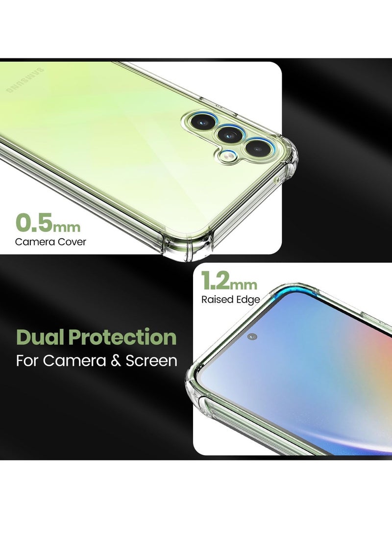 ELTRAZONE CASE FOR SAMSUNG GALAXY A35 5G WITH 2 PCS TEMPERED GLASS | ANTI-YELLOW CLEAR SOFT TPU WITH REINFORCED CORNERS PROTECTIVE CASE FOR GALAXY A35 6.6 INCH - Image 4