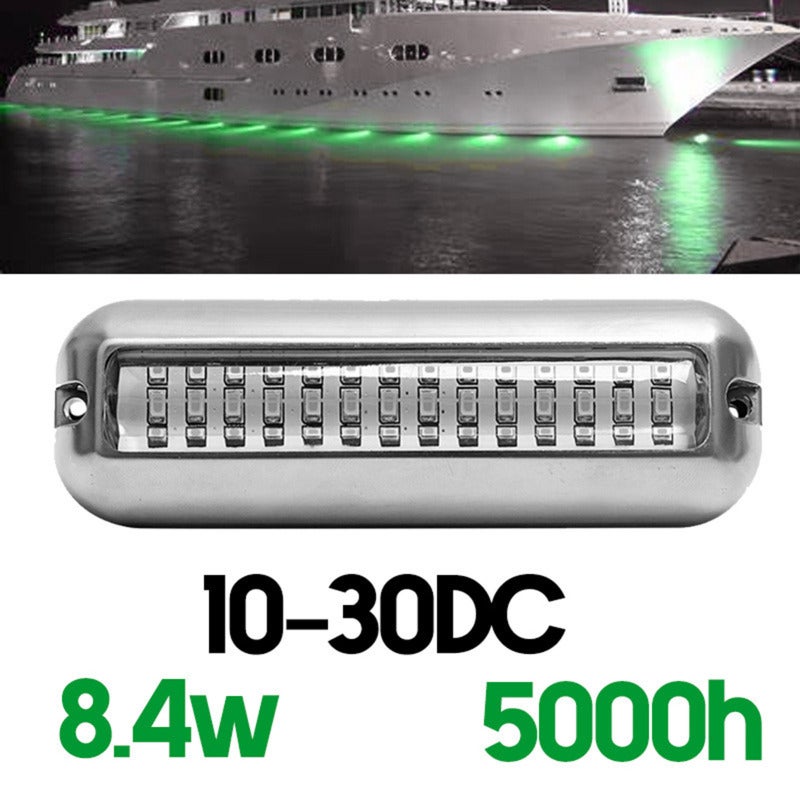 أضواء LED تحت الماء للقوارب من الفولاذ المقاوم للصدأ 316 مقاومة للماء بتصنيف IP68 للتركيب على المؤخرة - ضوء تحت الماء أحمر بزاوية واسعة 90 درجة لليخوت وأحواض السباحة - Image 3