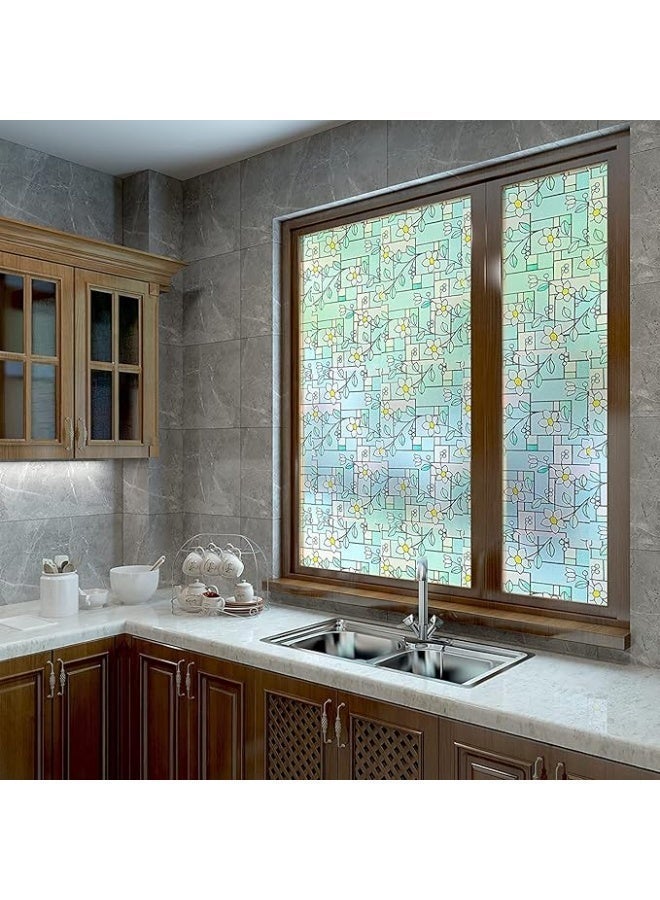AIWANTO 5 Rolls Stained Glass Self-Adhesive Window Film Decorative Privacy Film 45 x 200 cm - Image 5
