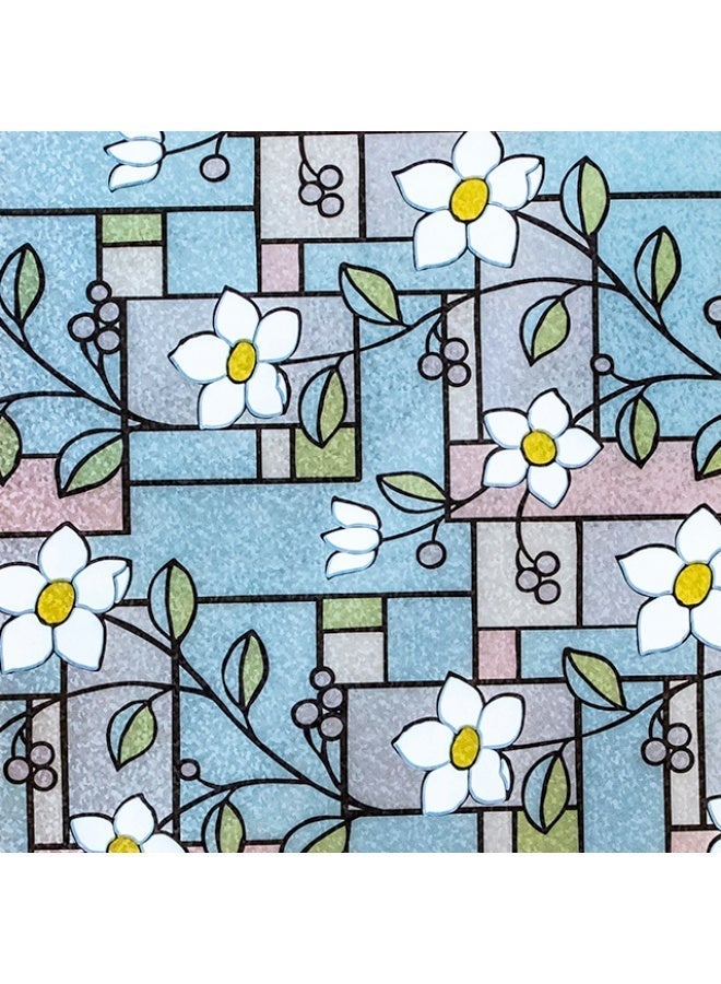 AIWANTO 5 Rolls Stained Glass Self-Adhesive Window Film Decorative Privacy Film 45 x 200 cm - Image 4