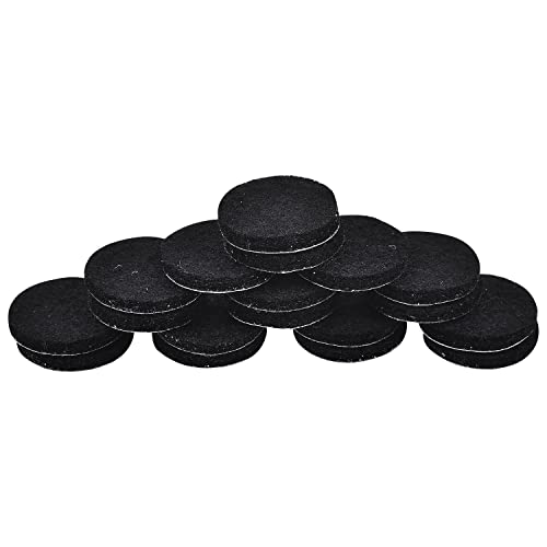 NOW & ZEN Rubber Self Adhesive Round Furniture Felt Pads For Hard Surfaces - Non-Scratch Heavy Duty Furniture Leg Guards (28 Mm - Pack Of 18, Black) - Image 2