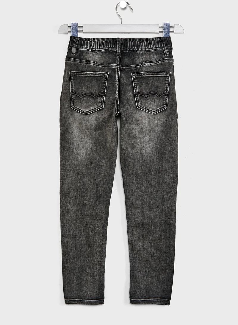 امريكان ايجل Kids Light Wash Jogg Jeans