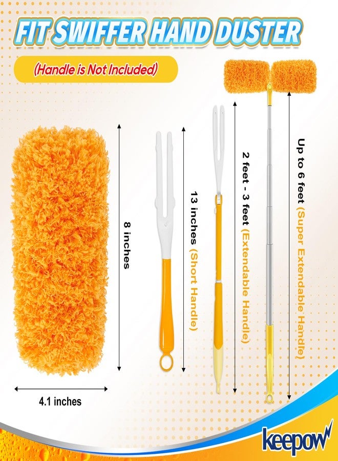 KEEPOW Reusable Duster Refill Compatible with Swiffer Hand Duster, Microfiber Heavy Duty Duster Refills, 360 Degree Dusters Refills for Cleaning, Ceiling Fan, 2 Pack (Handle is Not Included) - Image 2