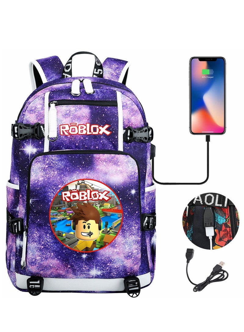 روبلوكس حقيبة ظهر Roblox USB للمراهقين كاجوال للسفر