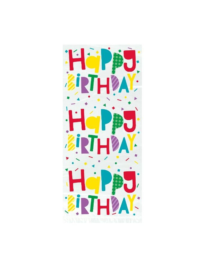 Unique أكياس حفلات ملونة "عيد ميلاد سعيد" - عبوة من 20 - Image 1