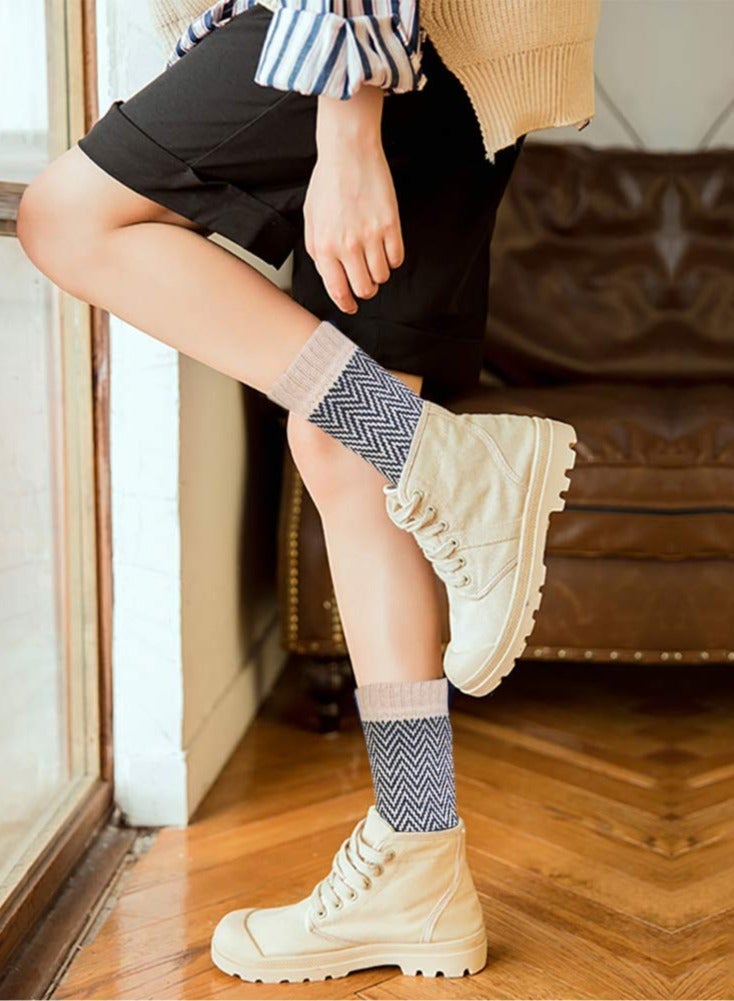 Thick Wool Socks for Womens, Size 35-45 (5-10), Warm Winter Soft Thermal Socks, Cozy Winter Socks for Women Gifts (5 Pairs)