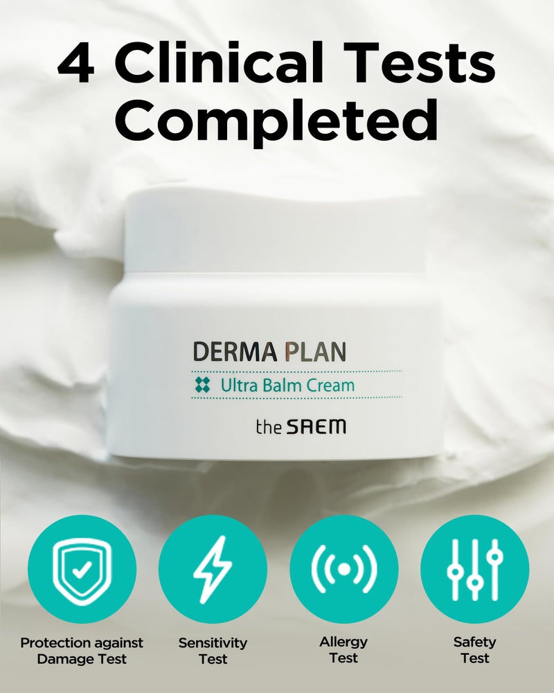 THESAEM Derma Plan Ultra Balm Cream 60ml / 2.02oz - Ceramide and Shea Butter Intensive Hydrating and Soothing Facial Cream, Vegan and Hypoallergenic Skin Care - Image 4