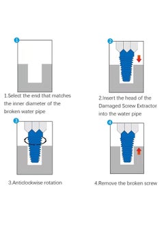 KiTools 6-Piece Broken Bolt Screw Extractor Remover Set  - Image 3