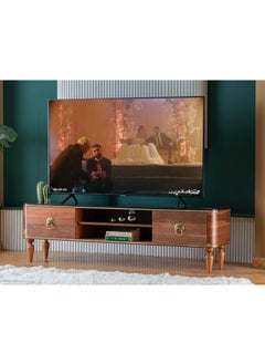 MK Kabbani Furniture Natural Wood TV Unit with Rustic Charm 