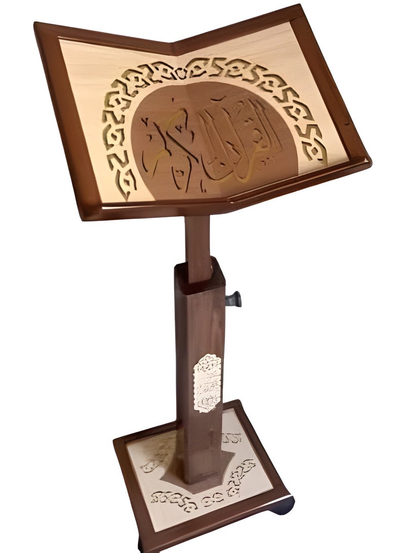 REBENUO Turkish wooden Quran stand with wheels adjustable in height large size 008 - Image 1