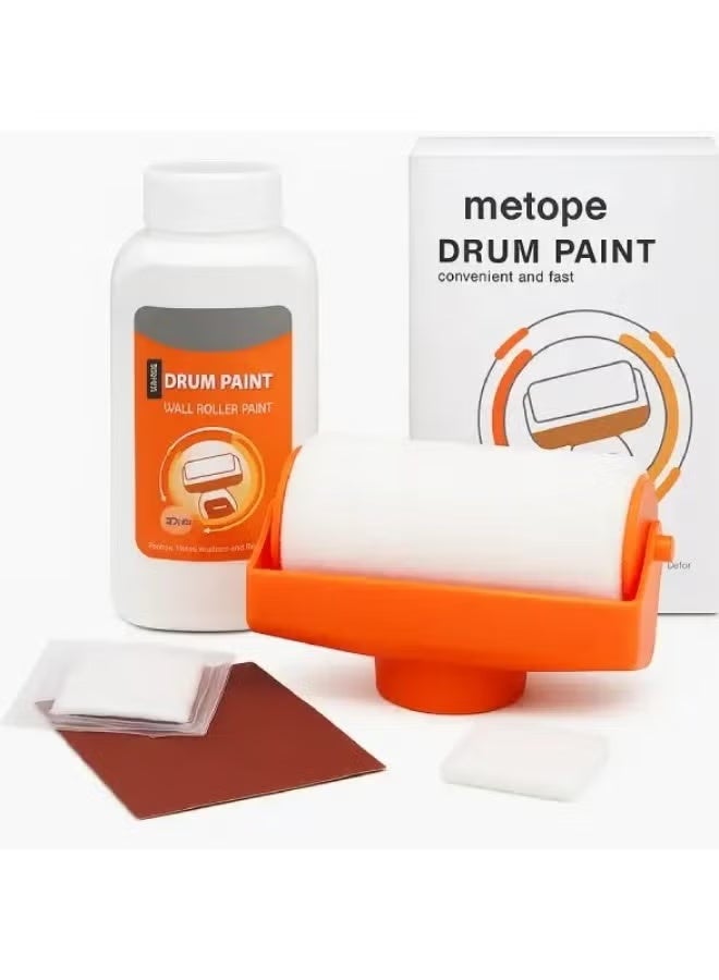 أداة طلاء الجدران، مجموعة أدوات إصلاح الجدران، فرشاة لفة جدران كبيرة، فرشاة طلاء لفة الجدران، مناسبة لإصلاح الجدار بالطلاء اللاتكس، إصلاح الرسومات، البقع، وآثار الأقدام على الجدار، غير سامة - Image 1