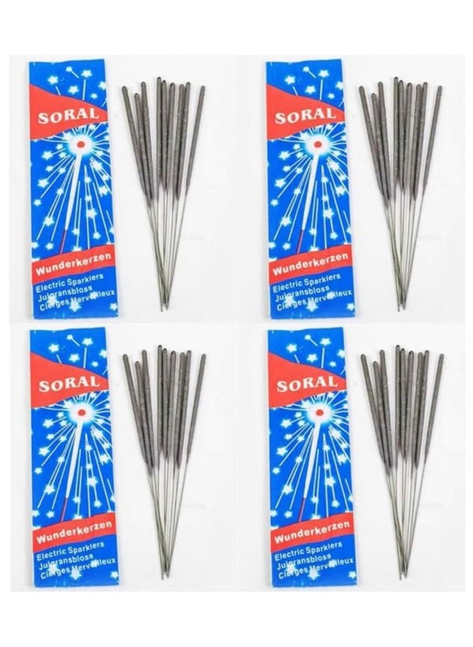 SORAL - Spark Stars Night (40 Sticks 4 Boxes 10 Sticks Each Box) Spark Candles - Image 1