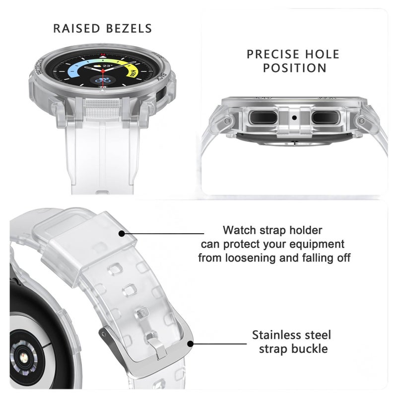 Adjustable Smartwatch Band Compatible with Samsung Galaxy Watch 5 Pro with Fit Replacement Strap for Daily Wear Pink - Image 4