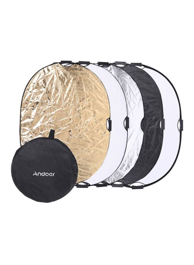 NIBEMINENT 5-In-1 Multi-Disc Portable Photography Studio Video Light Reflector White/Yellow/Black  - Image 2