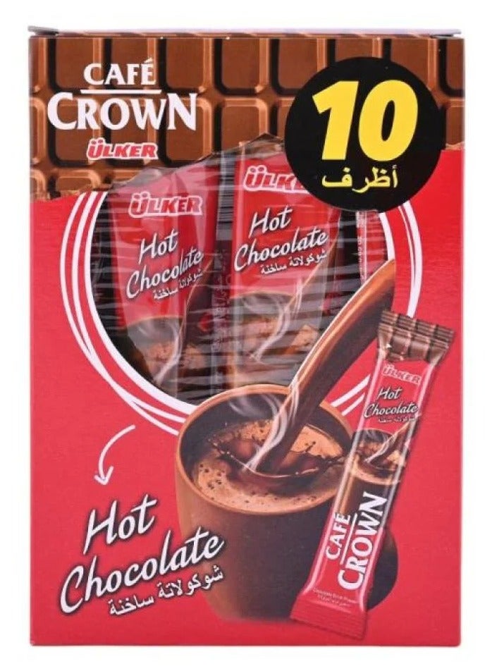 CAFE CROWN Ulker Café Crown Hot Chocolate 18.5g - 10 Sachets - Image 1