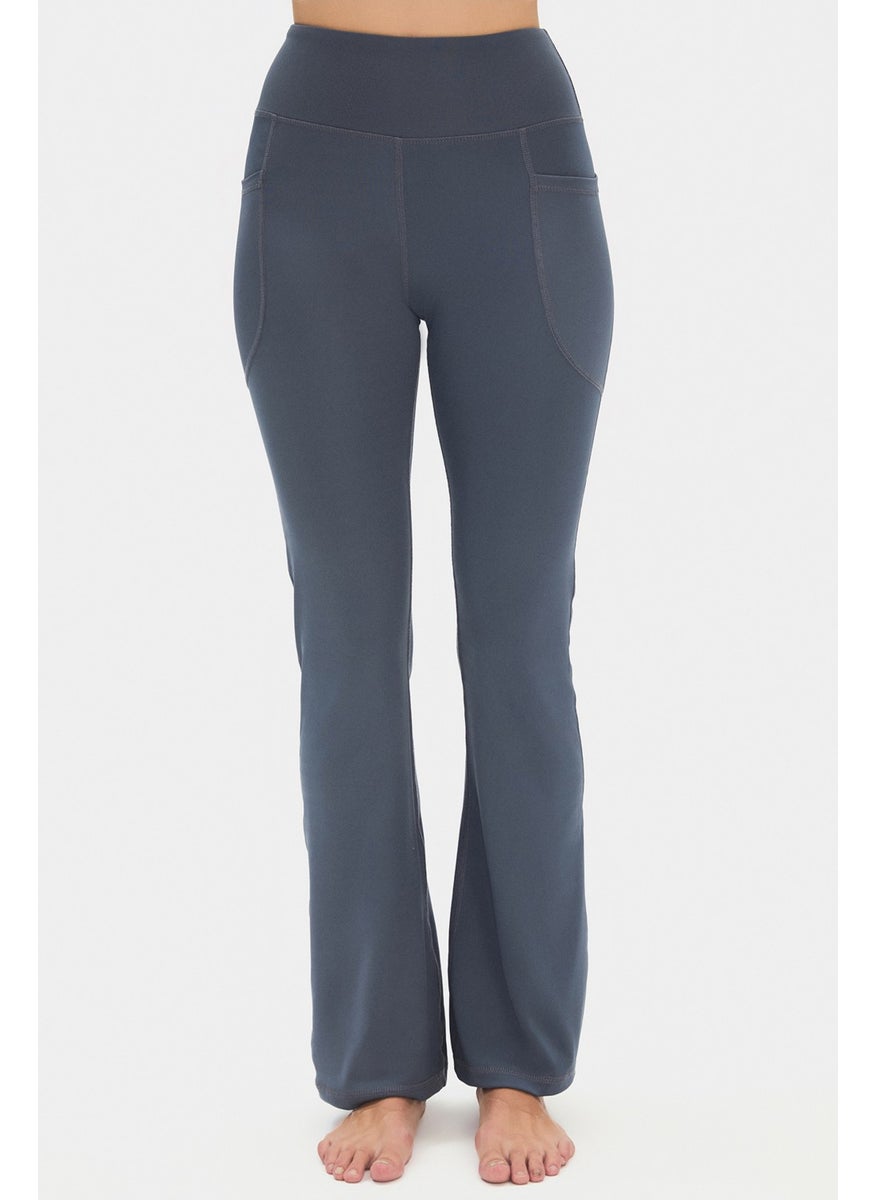 JOYSTAR - Women's High Waist Slimming Double Pocketed Bell-bottom Leggings - Image 1