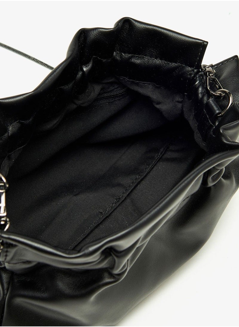 Flora Bella - Solid Crossbody Bag with Detachable Strap and Cinch Closure - Image 1