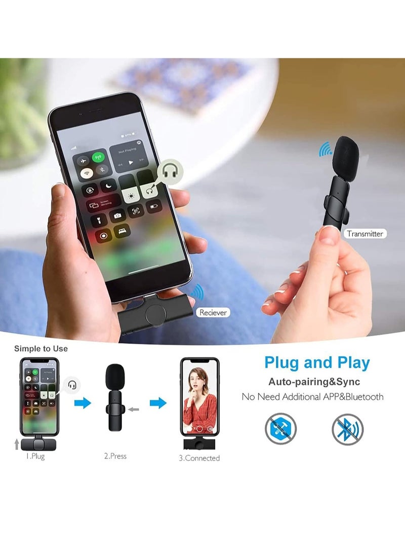 ELTRAZONE Wireless Microphone for iPhone iPad Mini Mic for YouTube Facebook Live Stream TikTok Vlog Zoom Video Recording - Noise Reduction/No APP & Bluetooth Needed (Lightning) - Image 4