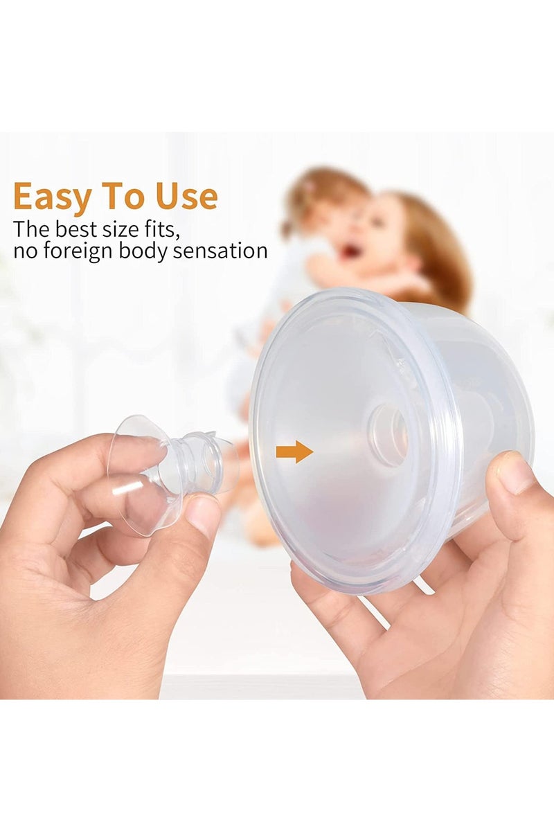 مقابض 17 مم و 19 مم للفلانجات لجزئيات مضخة الحليب momcozy S9/S12/S9pro/S12pro/Lansinoh/Bellababy البديلة، مقابض فلانج مضخة الحليب القابلة للارتداء لتقليل من 24 مم إلى 17 مم/19 مم، 4 قطع - Image 4