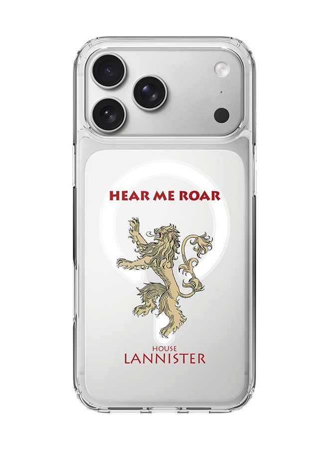 Stylizedd Classic Clear MagSafe Case for iPhone 17 Pro Max , Hybrid Soft Case Flexible Edges Anti Drop TPU PC Gel Thin Transparent Cover [ Designed for iPhone 17 Pro Max ] - GOT House Lannister